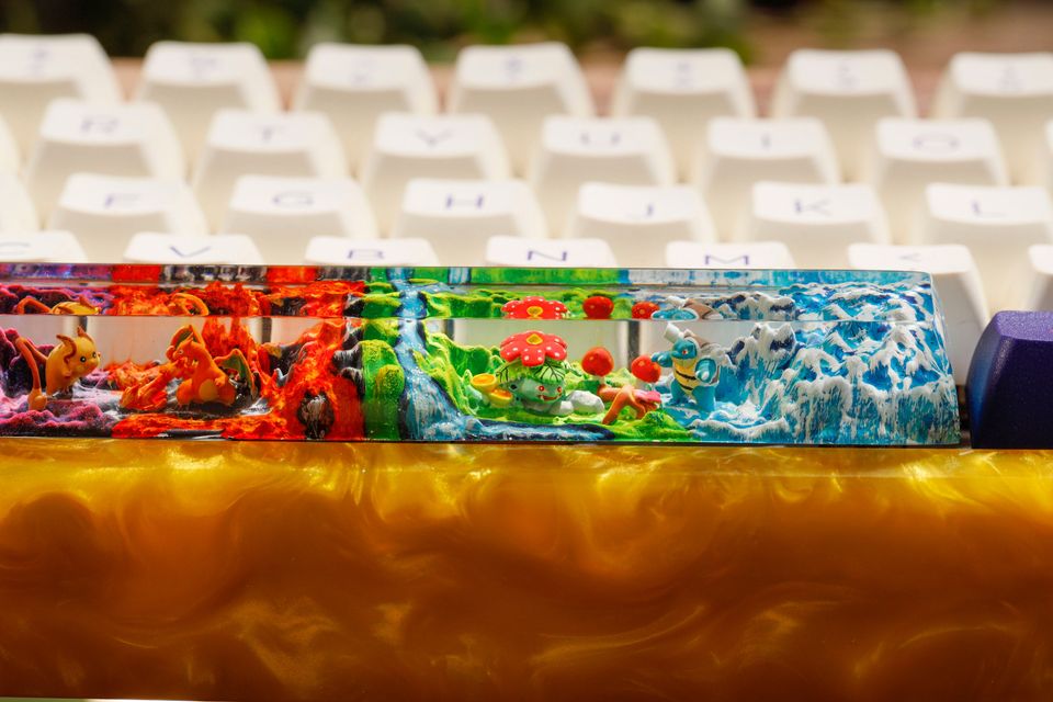 Charizard PKM Keycaps, Spacebar Keycap, Keycap Set, Cute Keycap