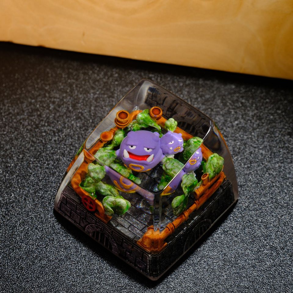 WEEZING PKM Artisan Keycap, Spacebar Keycap, Keycap Set, Cute Keycap