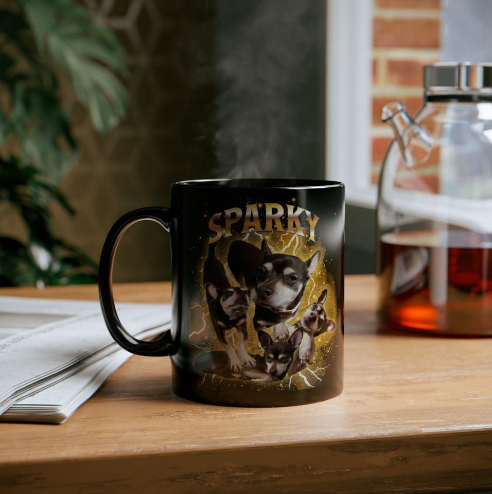 Custom Bootleg Rap Pet Mug | Vintage graphic 90's Mug | Custom Pet Mug