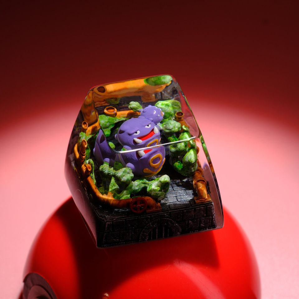 WEEZING PKM Artisan Keycap, Spacebar Keycap, Keycap Set, Cute Keycap