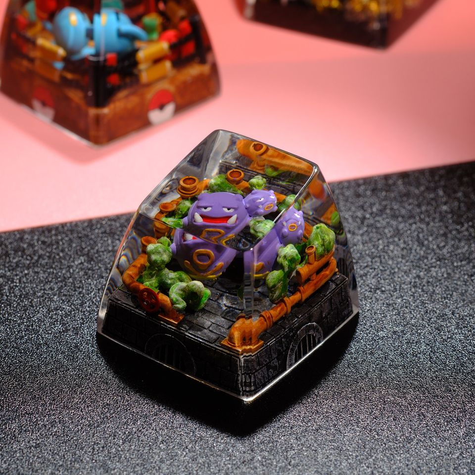 WEEZING PKM Artisan Keycap, Spacebar Keycap, Keycap Set, Cute Keycap