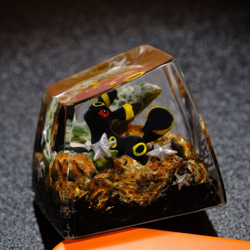 UMBREON PKM Artisan Keycap, Spacebar Keycap, Keycap Set, Cute Keycap