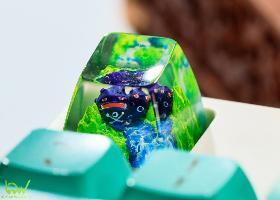 WEEZING PKM Artisan Keycap, Spacebar Keycap, Keycap Set, Cute Keycap