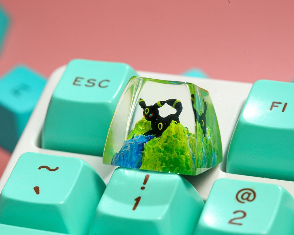UMBREON PKM Artisan Keycap, Spacebar Keycap, Keycap Set, Cute Keycap