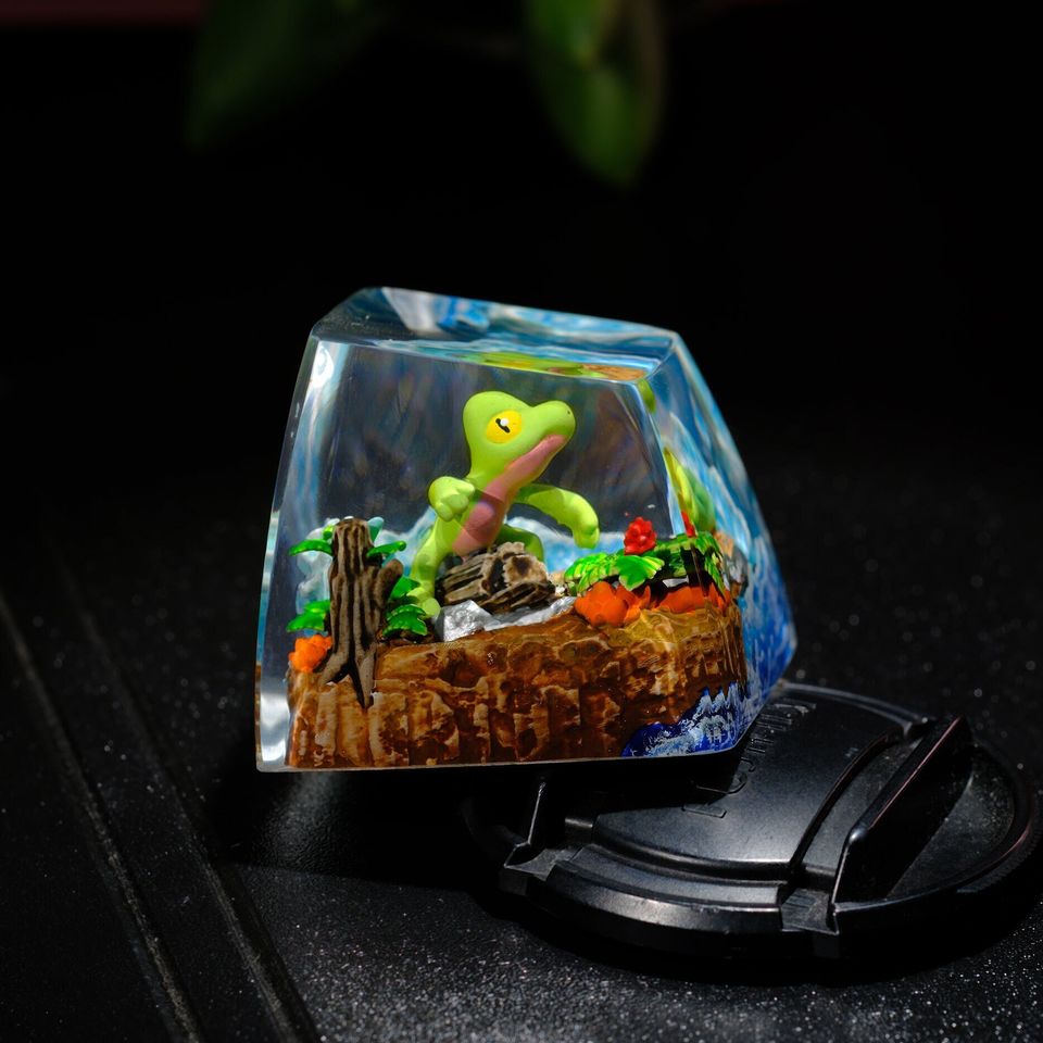 TREECKO PKM Artisan Keycap, Spacebar Keycap, Keycap Set, Cute Keycap