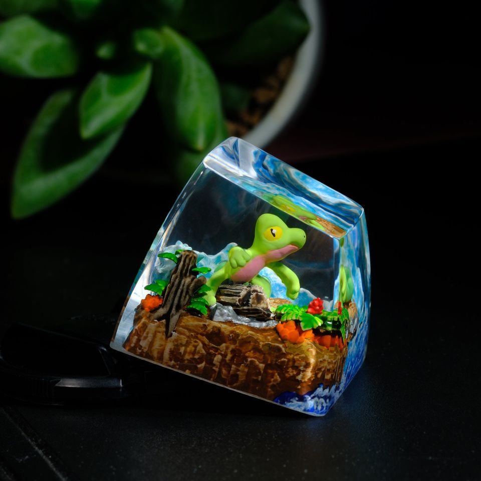 TREECKO PKM Artisan Keycap, Spacebar Keycap, Keycap Set, Cute Keycap