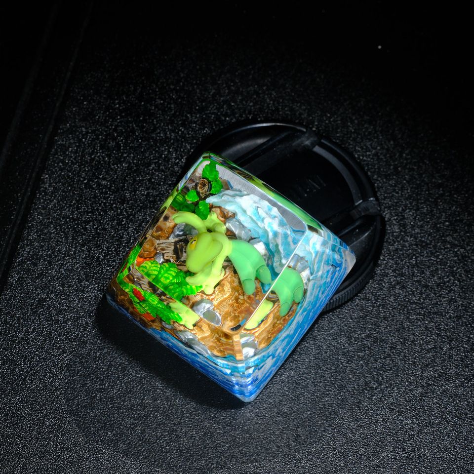TREECKO PKM Artisan Keycap, Spacebar Keycap, Keycap Set, Cute Keycap
