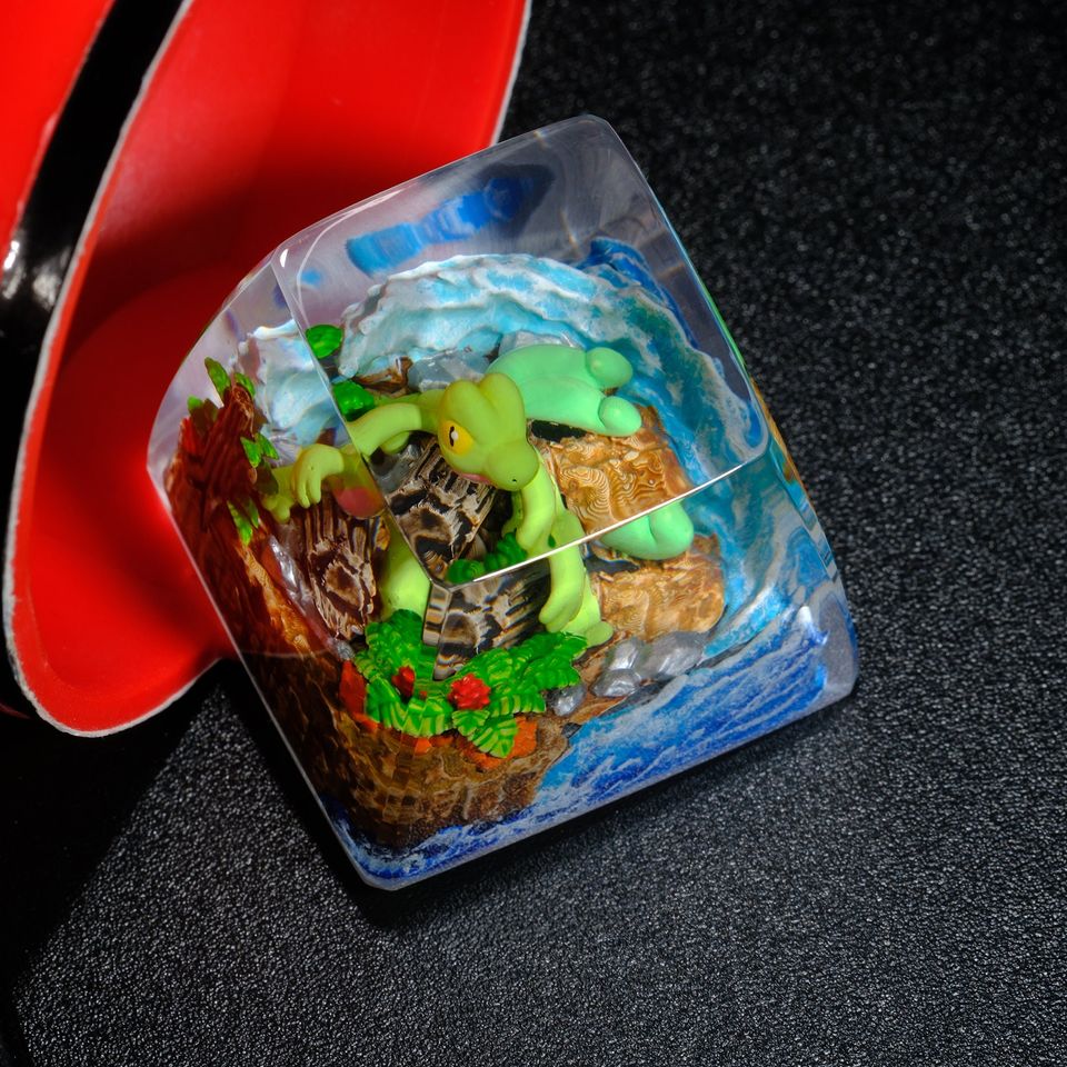 TREECKO PKM Artisan Keycap, Spacebar Keycap, Keycap Set, Cute Keycap