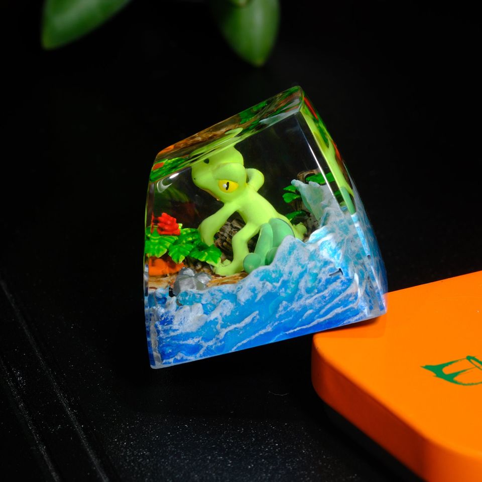 TREECKO PKM Artisan Keycap, Spacebar Keycap, Keycap Set, Cute Keycap