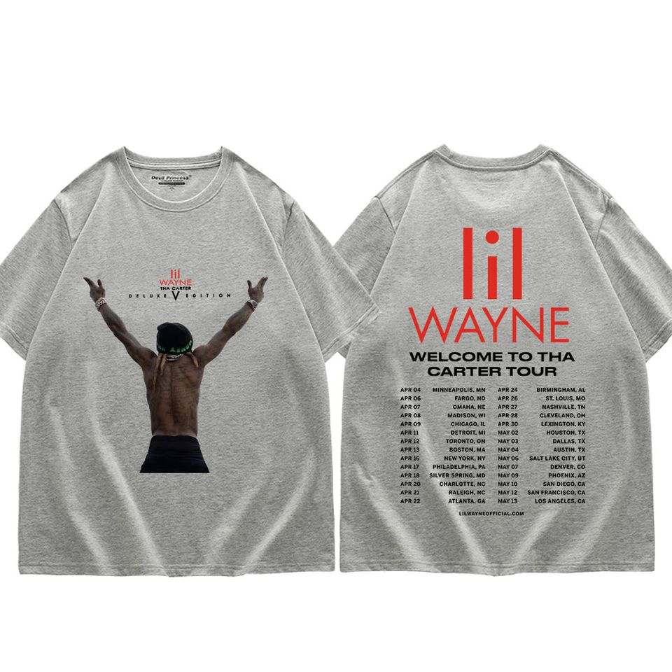 Rapper Lil Wayne Double Sided Graphic T Shirts