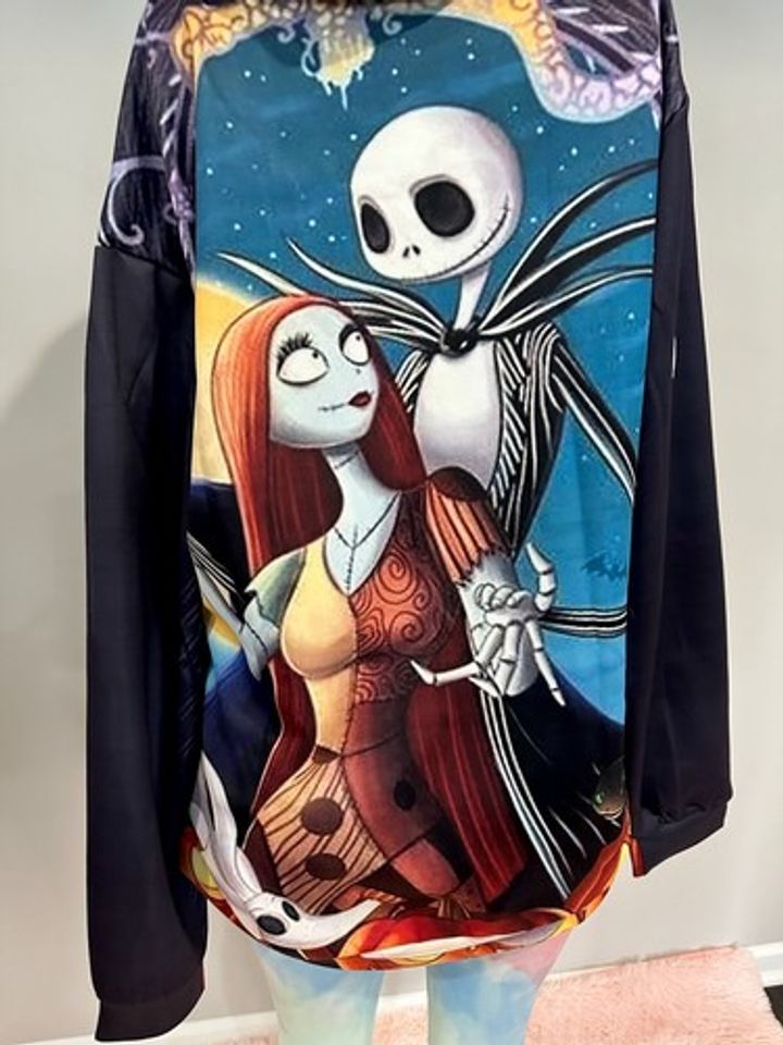 The Nightmare Before Christmas Hoodie, Jack & Sally 3D Hoodie