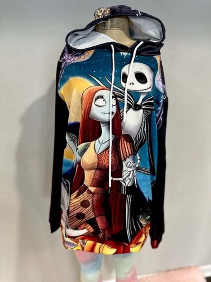 The Nightmare Before Christmas Hoodie, Jack & Sally 3D Hoodie