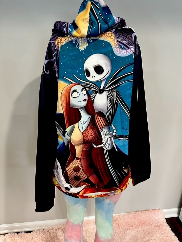 The Nightmare Before Christmas Hoodie, Jack & Sally 3D Hoodie