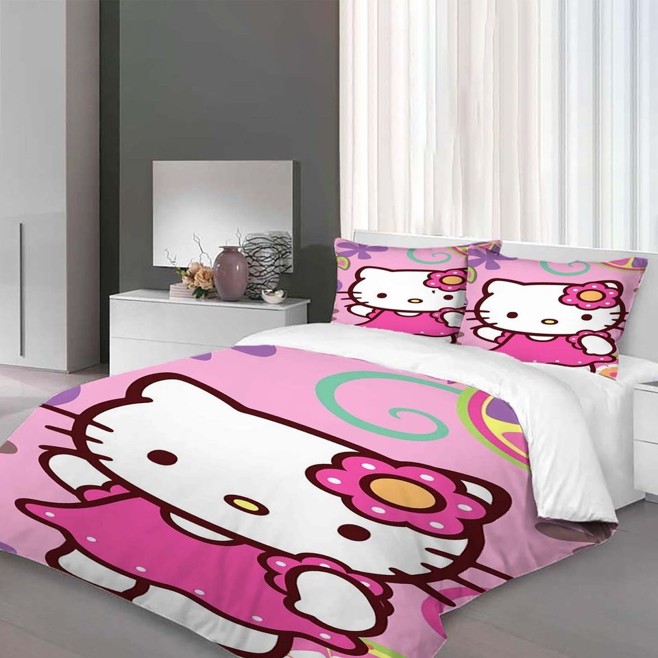 Christmas Hello Kitty Bedding Set.