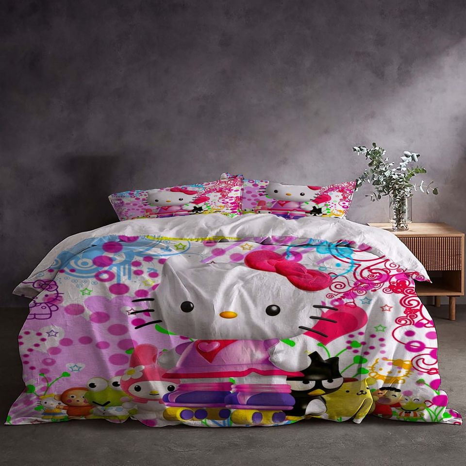 Christmas Hello Kitty Bedding Bedroom, Bedding Set.