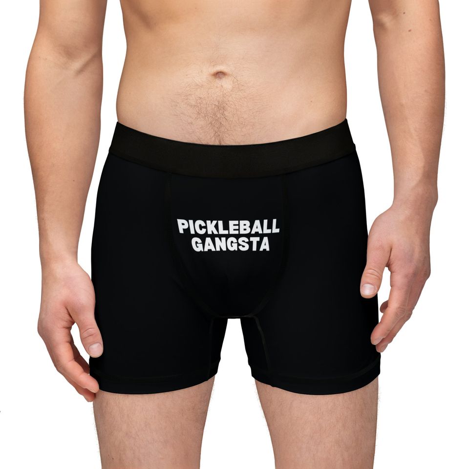Pickleball Gangsta Men's Boxers, Funny Gift for Him