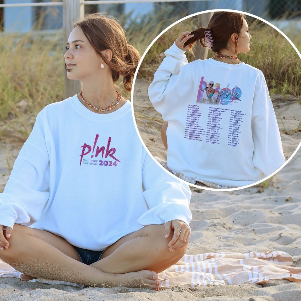 Pink Summer Tour 2024 Double Sided Sweatshirt