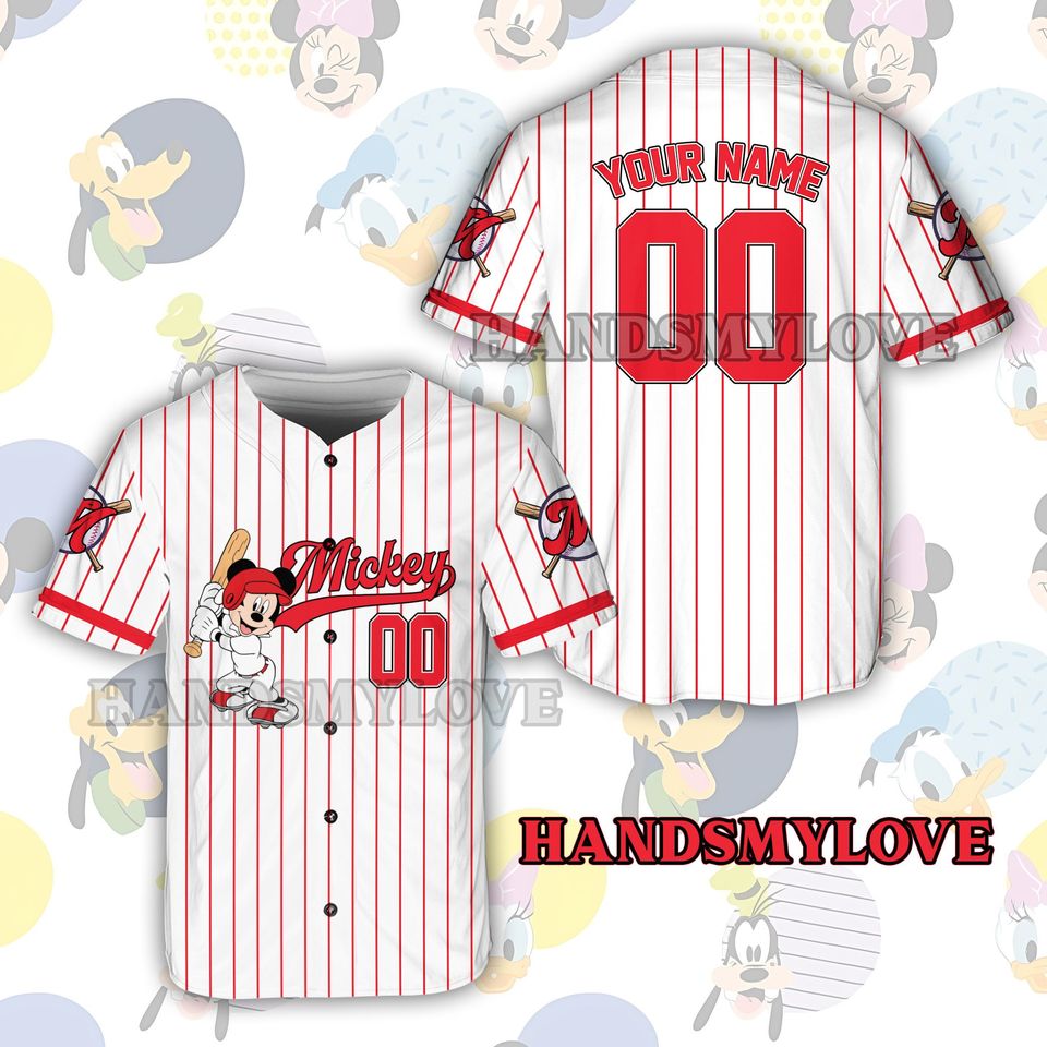 Custom Ddisney Character Mickey Game Day Baseball Jersey Ddisney Baseball