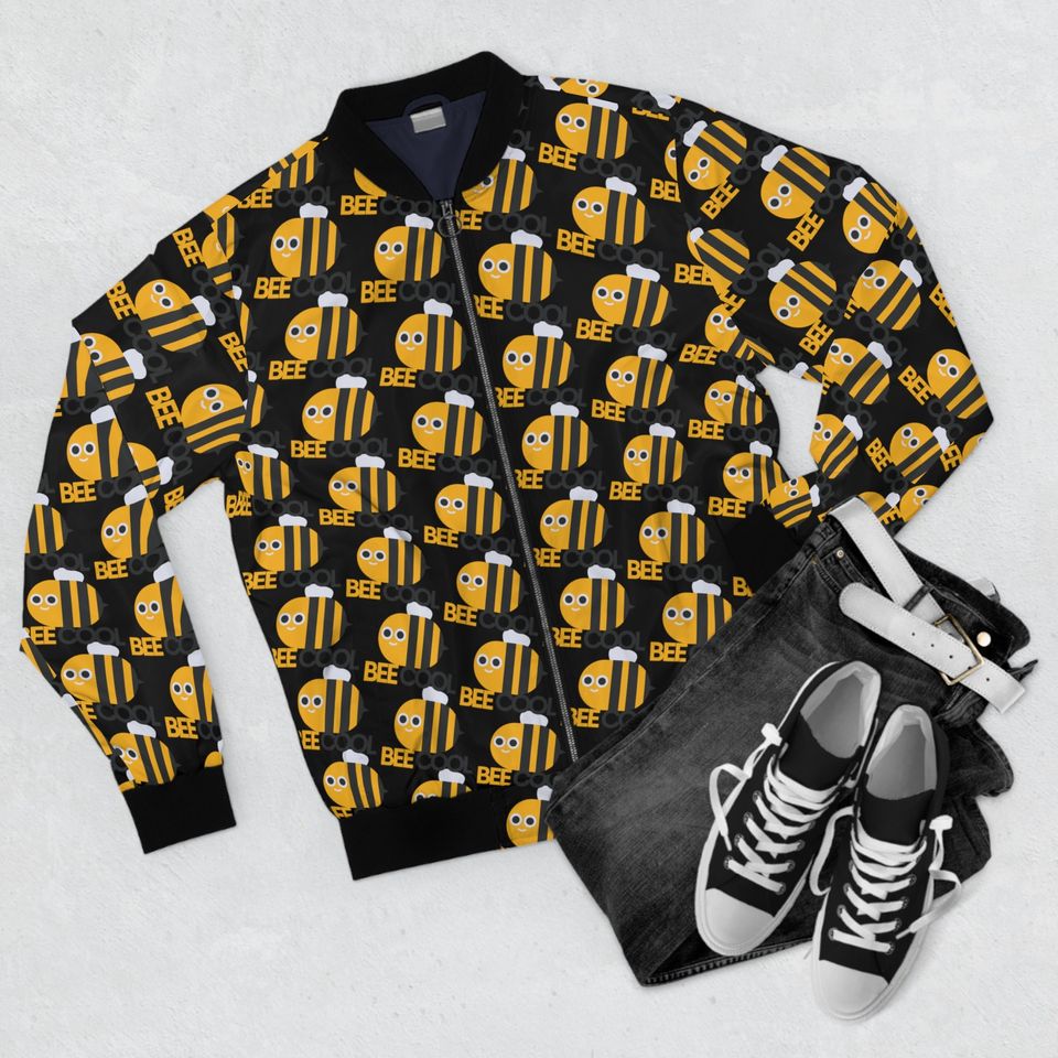 Vintage Pattern Men's Bomber Jacket, Gift For Him