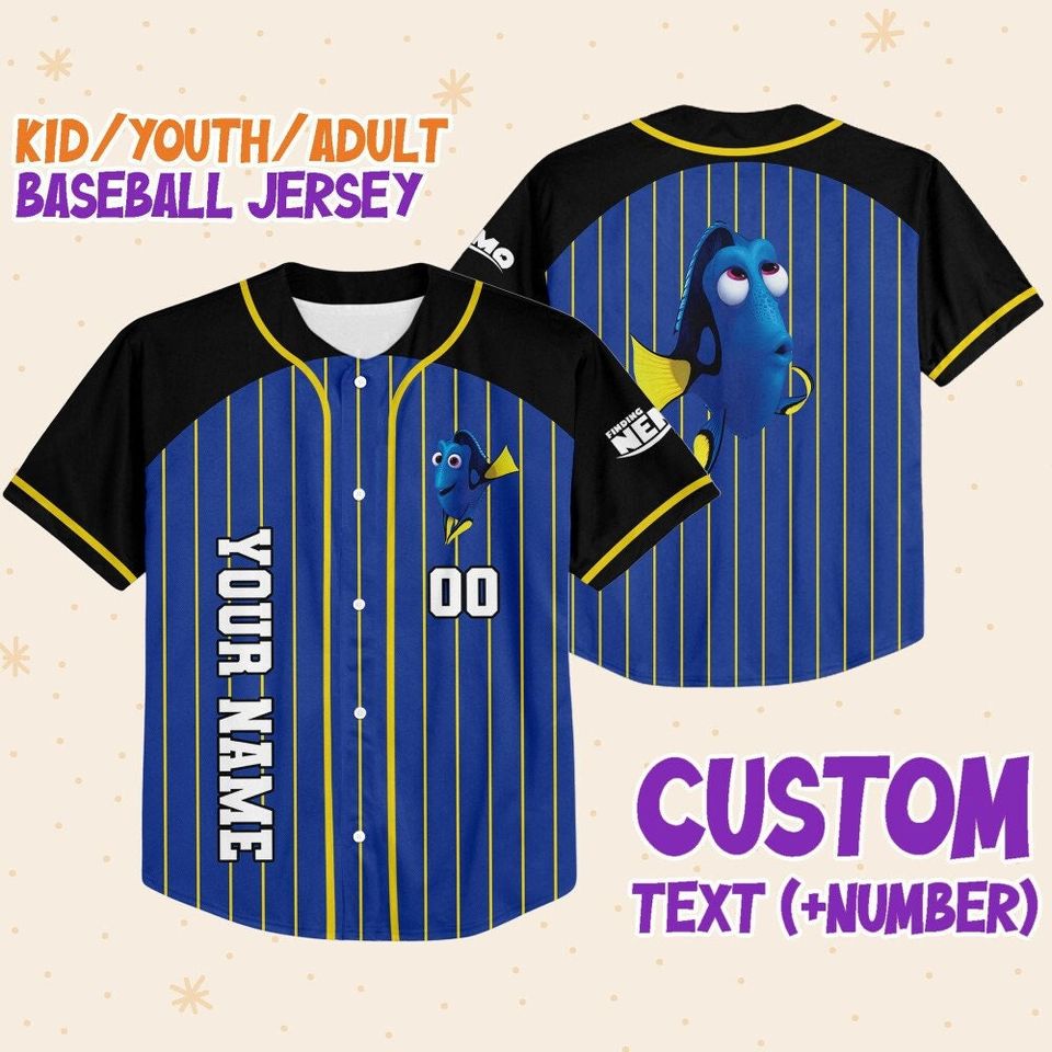 Personalized Finding Nemo Disney Baseball Jersey, Disney Jersey