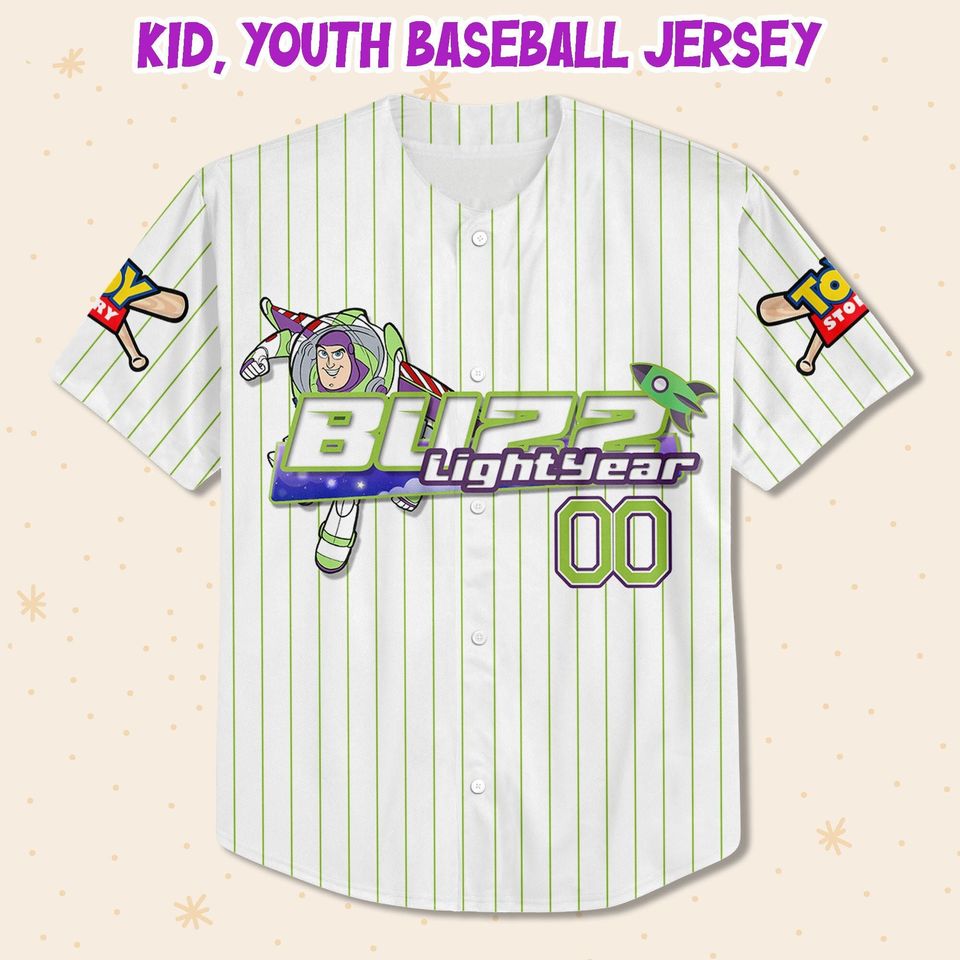 Personalized Buzz Lightyear Disney Baseball Jersey, Disney Jersey