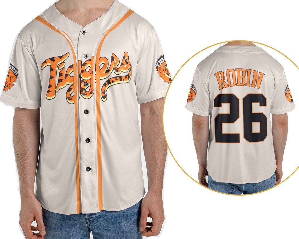 Tiggers Robin 26 Winnie The Pooh 2 Sided Baseball Jersey Shirt