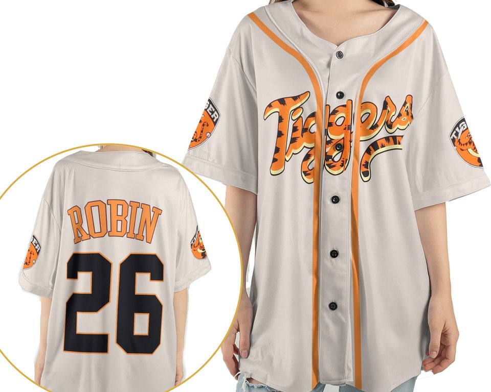 Tiggers Robin 26 Winnie The Pooh 2 Sided Baseball Jersey Shirt