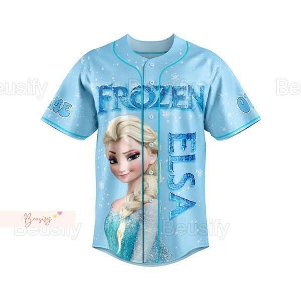 Custom Elsa Jersey Shirt, I'm The Big Sister Jersey, Princess Elsa Baseball Shirt