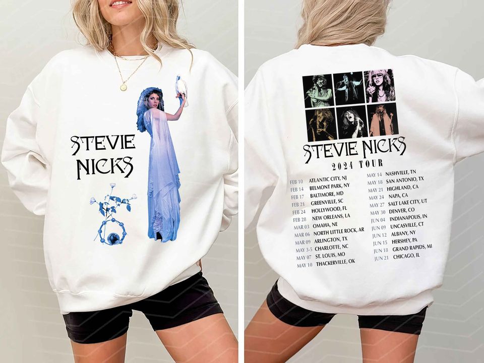Retro Stevie Nicks 2024 Tour Double Sided Sweatshirt