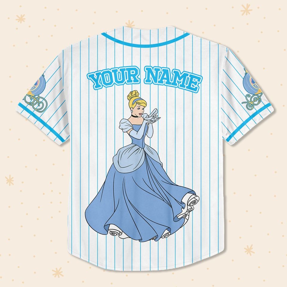 Personalized Disney Princess Cinde Simple Baseball Jersey