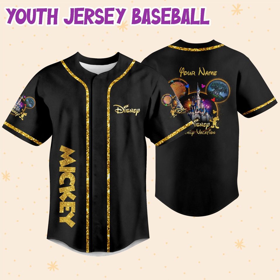 Personalized Mickey Disney Vacation Baseball Jersey, Disney Jersey