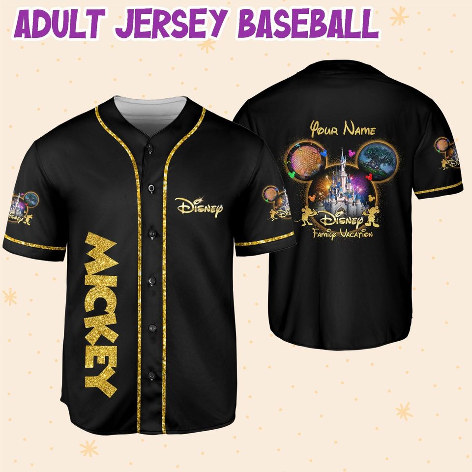 Personalized Mickey Disney Vacation Baseball Jersey, Disney Jersey