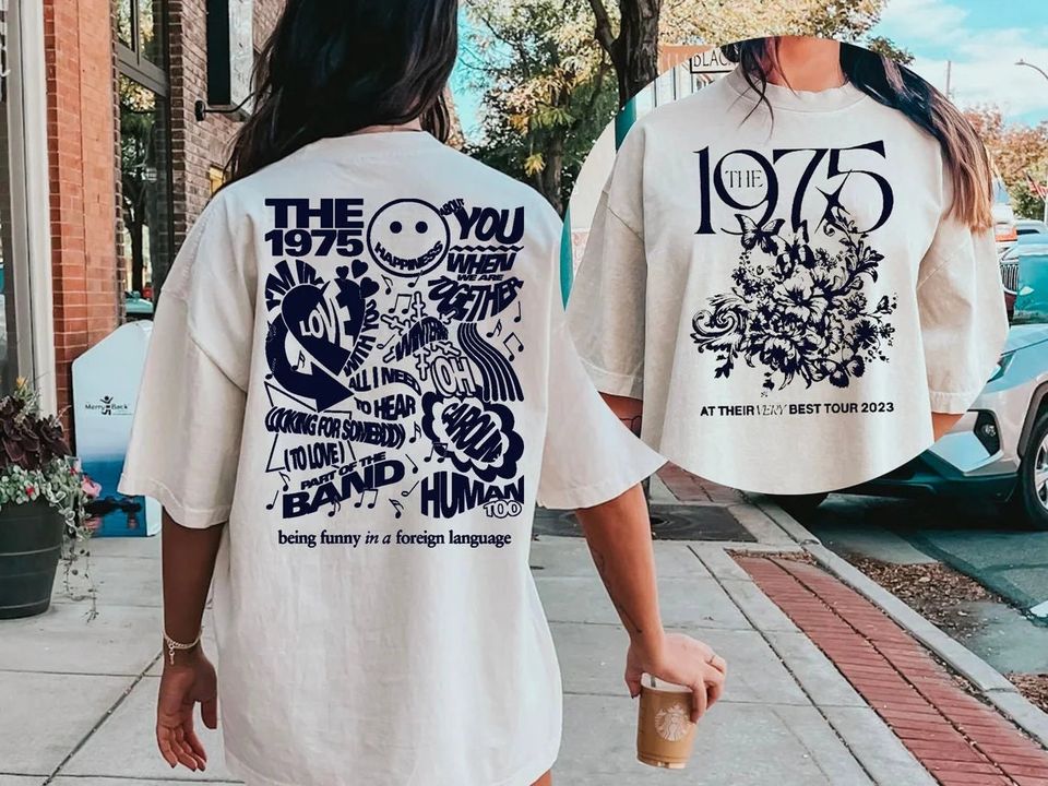 Retro The 1975 Tour 2024 Double Sided Sweatshirt