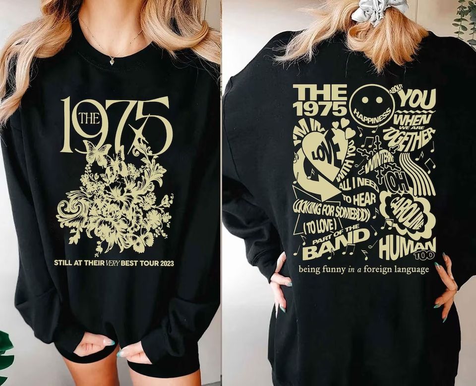 Retro The 1975 Tour 2024 Double Sided Sweatshirt