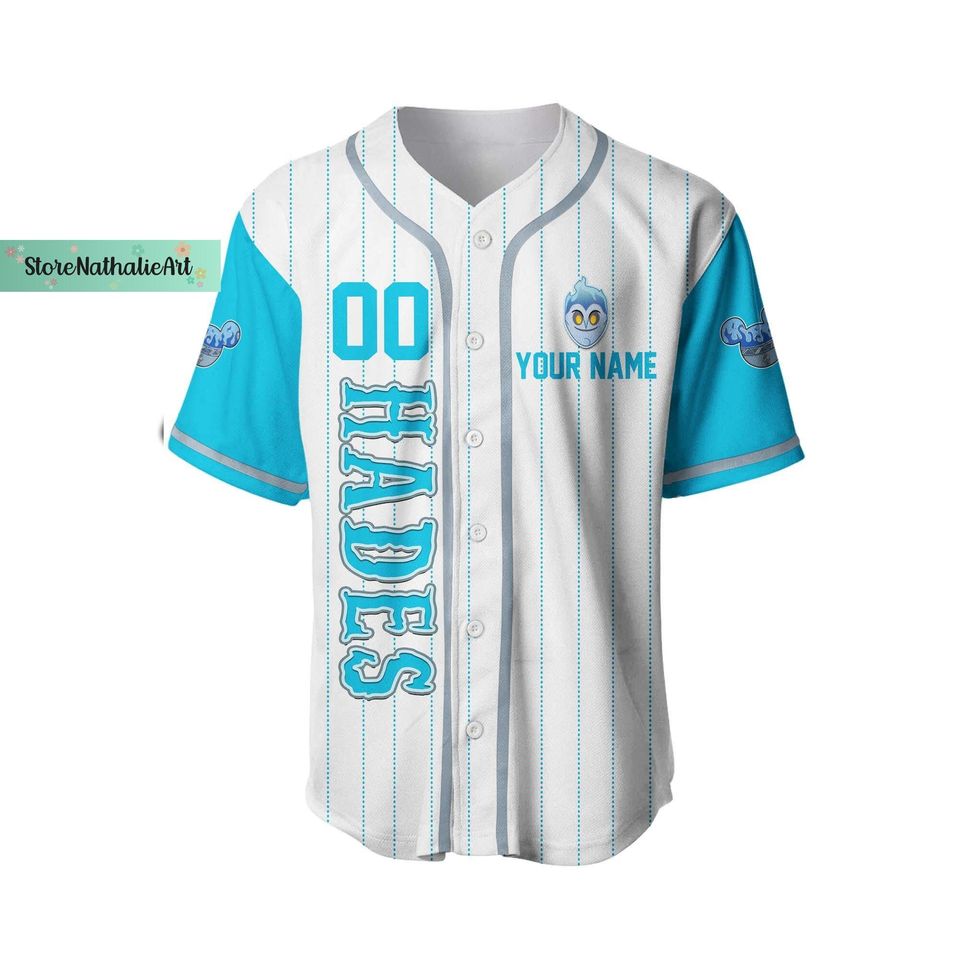 Disney Hades Jersey, Disney Hades Baseball Jersey