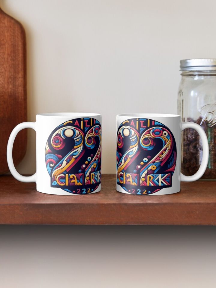 Caitlin Clark Jersey Number 22 Coffee Mug
