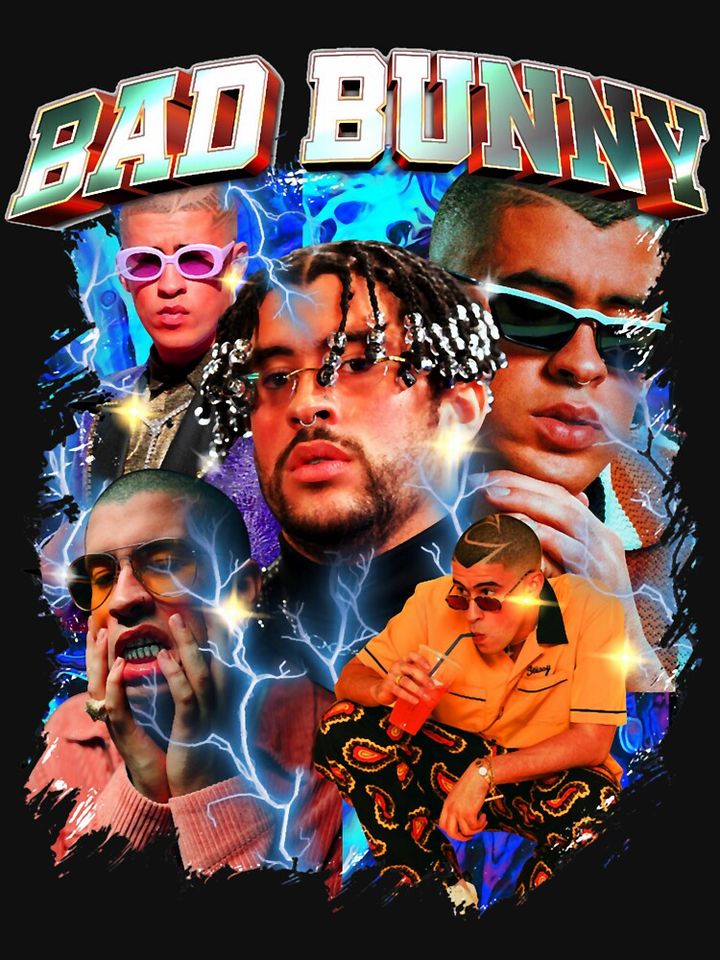 Bad Bunny Zipped Hoodie, Bad Bunny merch