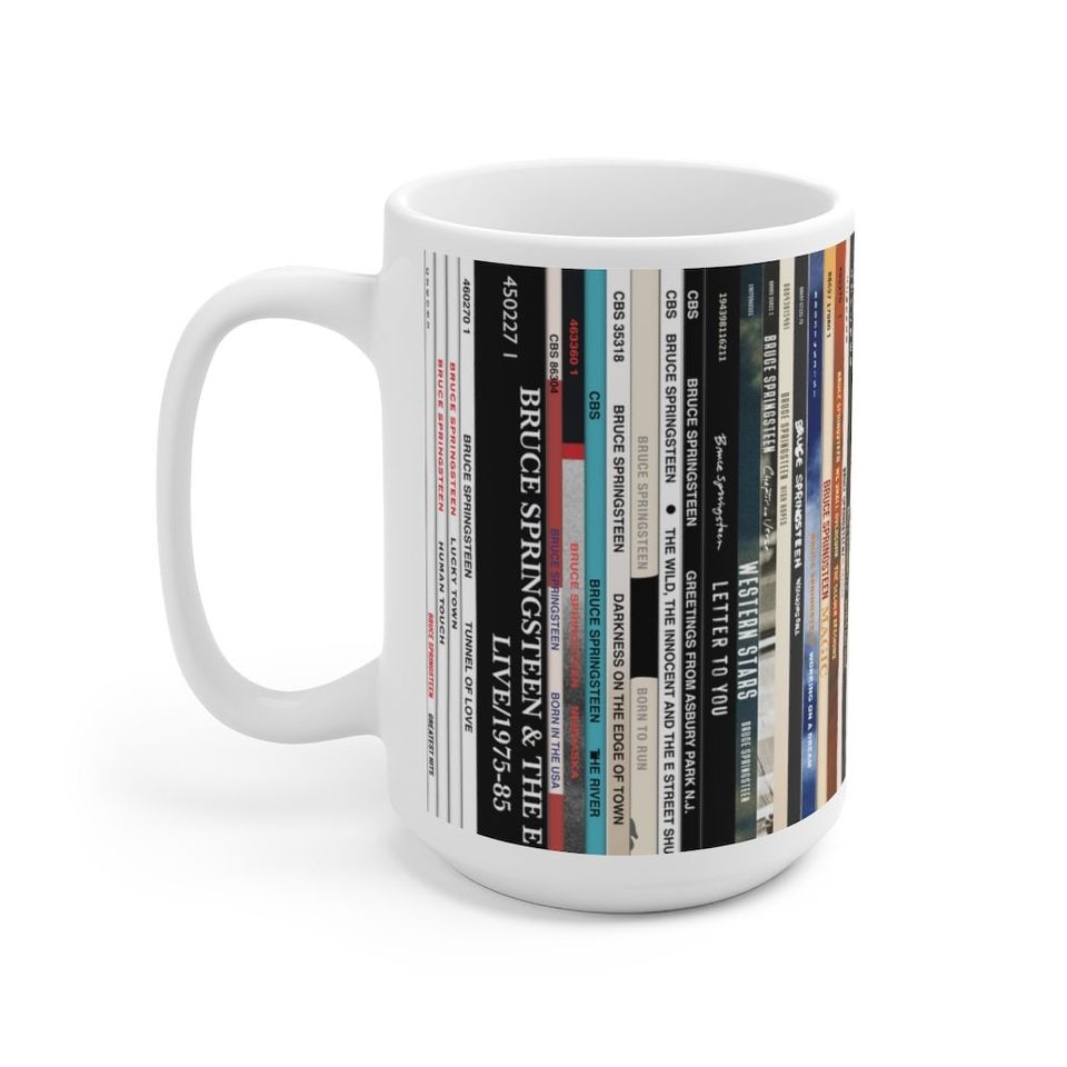 15 oz Bruce Springsteen Vinyl Albums Mug