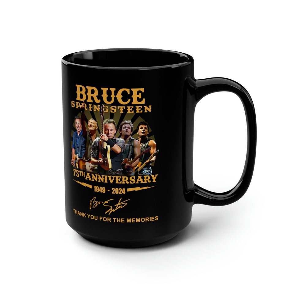 15oz Bruce Springsteen Mug, Bruce 75th Anniversary, The Boss
