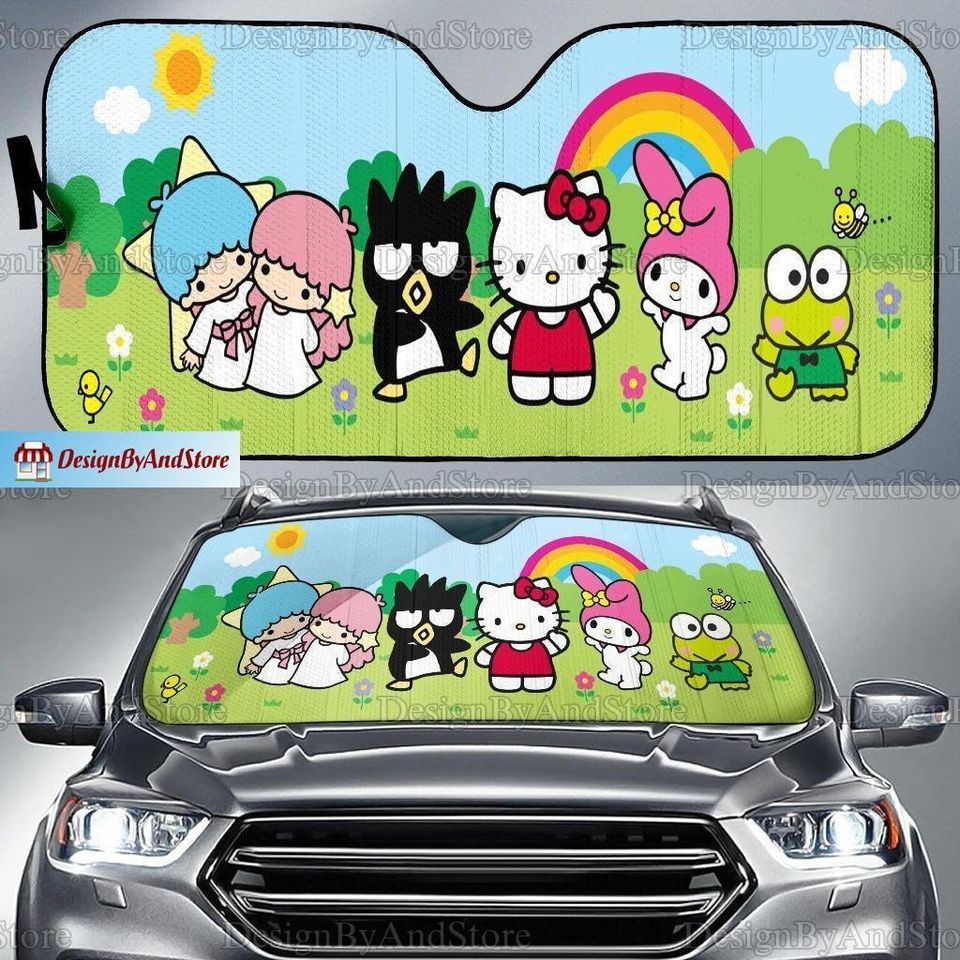 My Melody Auto SunShade, Hello Kitty Car SunShade, Kitty Cat Car Shade
