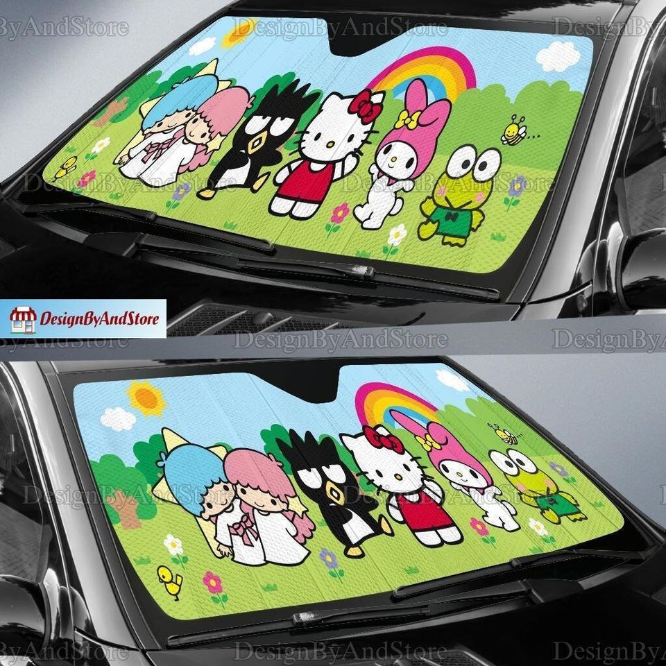 My Melody Auto SunShade, Hello Kitty Car SunShade, Kitty Cat Car Shade