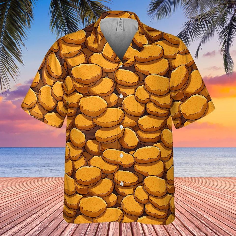 Chicken Nuggets Hawaiian Print Shirt