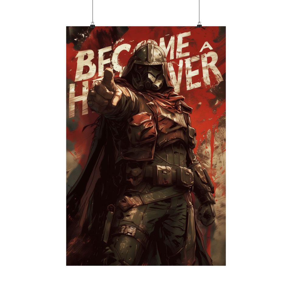 Helldivers 2 Style Recruitment Wall Graffiti  | Matte Poster