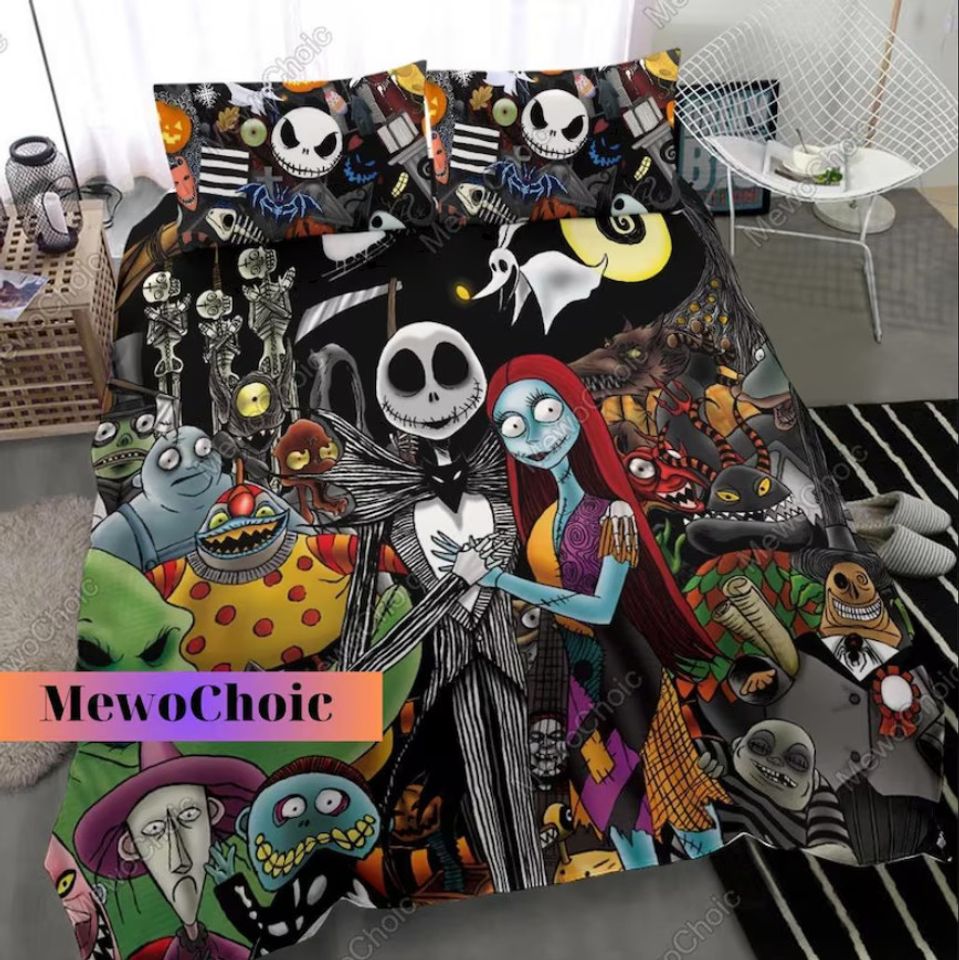 Nightmare Before Christmas 3D Bedding Set Halloween Gifts