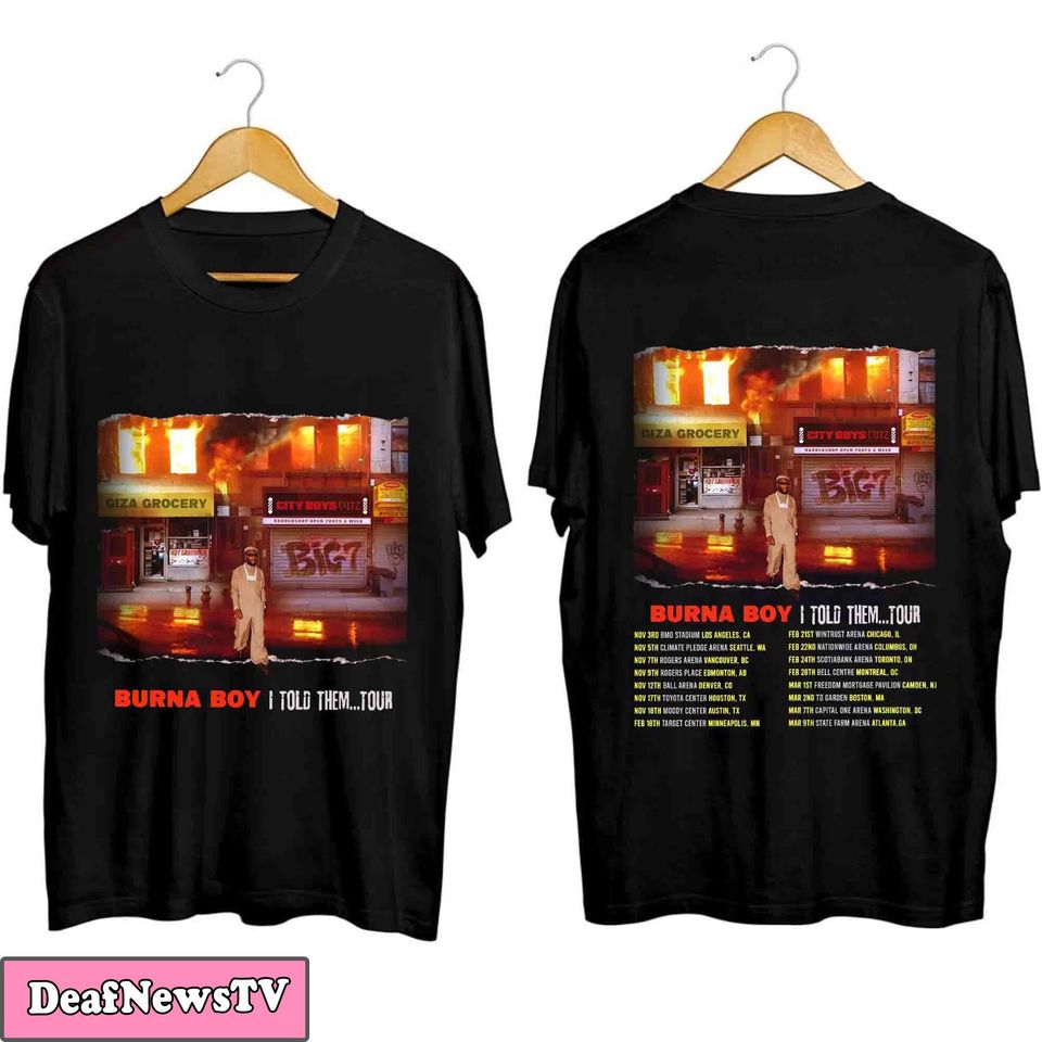 Burna Boy I Told Them Tour 2023 Shirt, Burna Boy Fan Shirt
