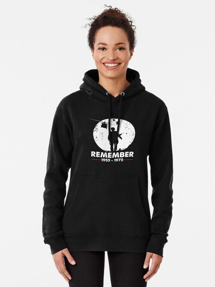 Vietnam War Remember Military Veteran Pullover Hoodie