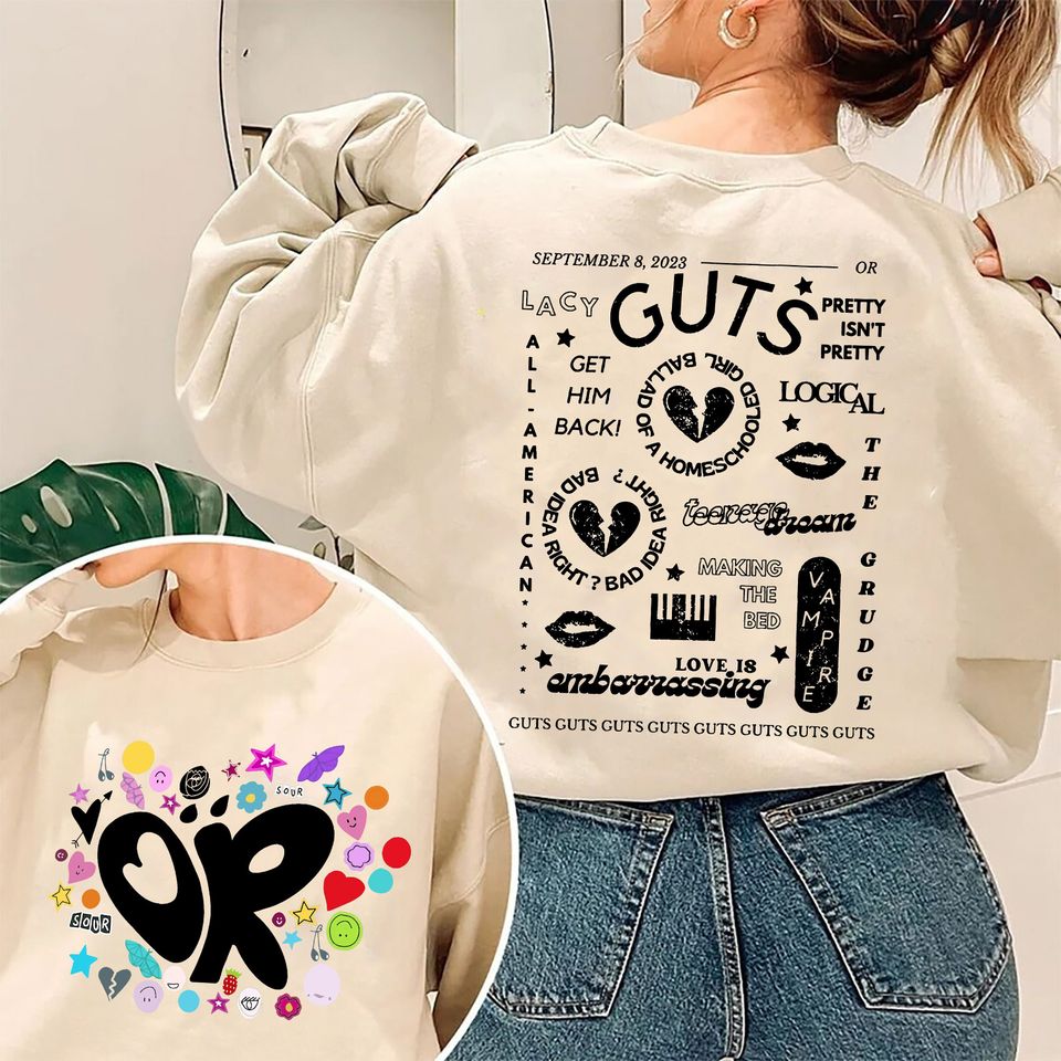 Retro Guts Album Song Olivia Rodrigo Shirt