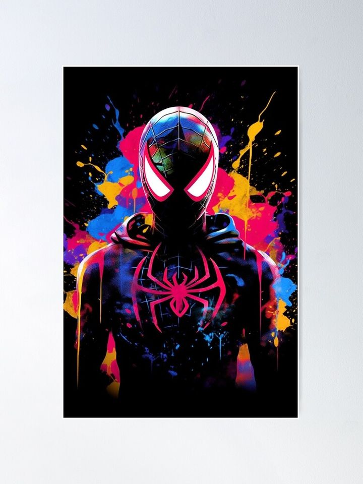 Spiderverse Miles Poster, Superhero Poster