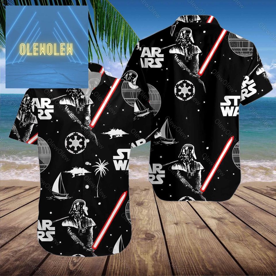 Star Wars Darth Vader Button Shirt, Disney Star Wars Hawaiian Shirt