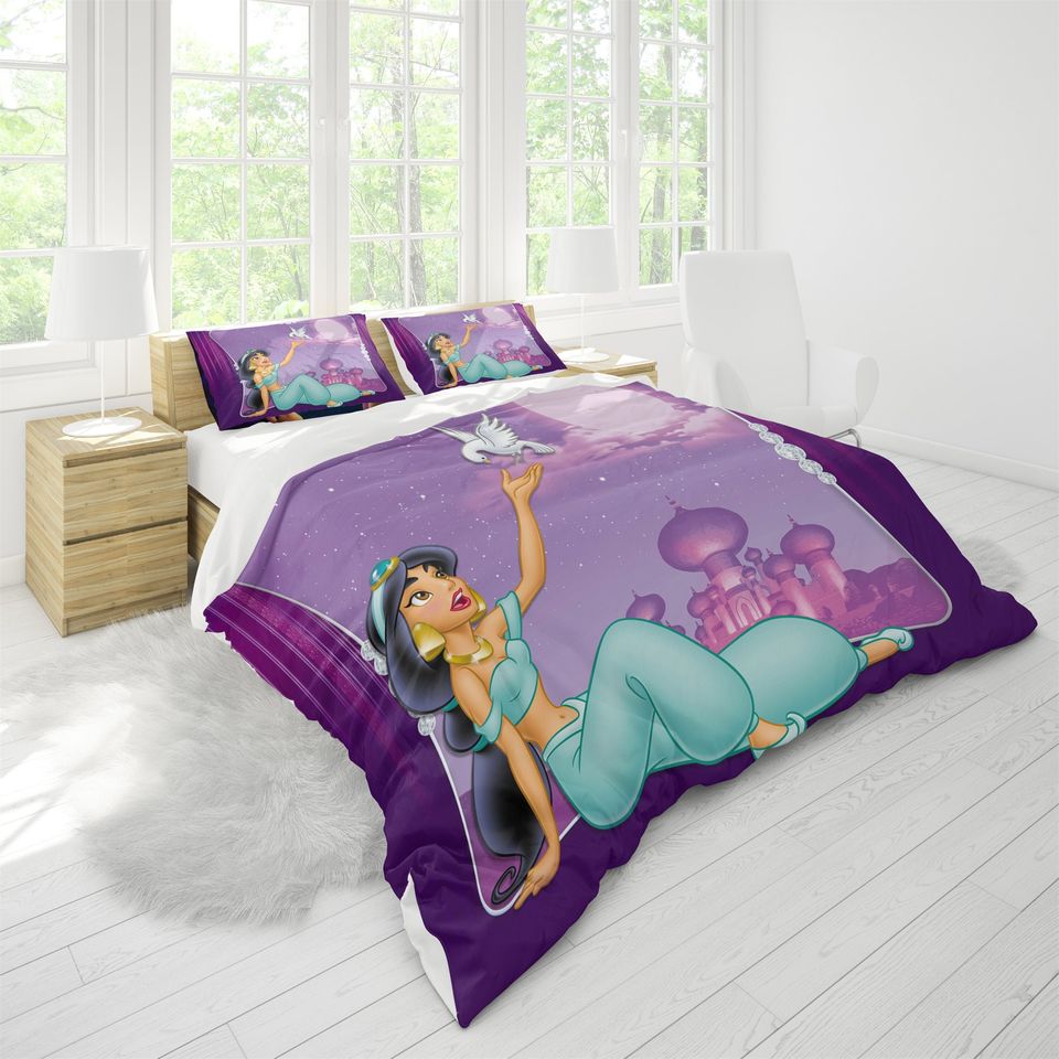 Princess Jasmine Bedding Set, Aladdin Bedding Set, Bedding Set